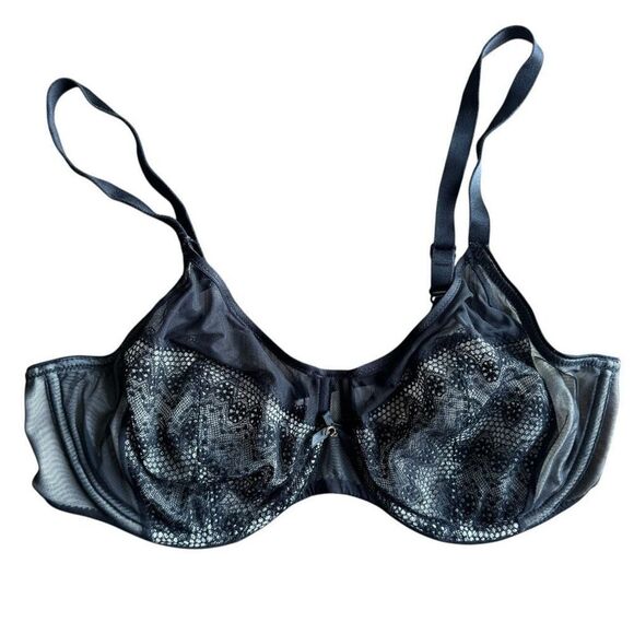 Chantelle Black Lace Underwire Bra 34DDD - Picture 1 of 4